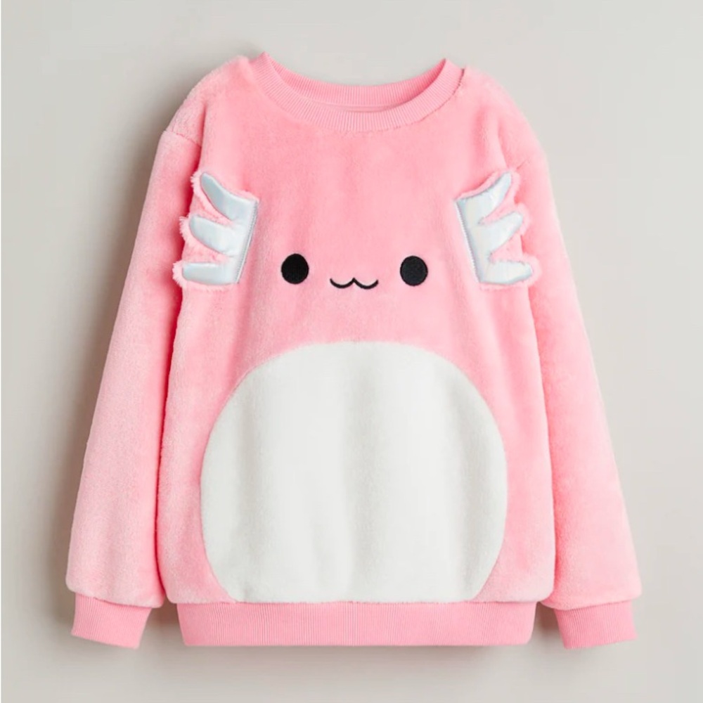 H&M squishmallow axolotl sweatshirt